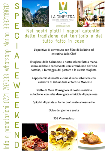 Hotel Ristorante La Ginestra - Gola del Furlo Phone number