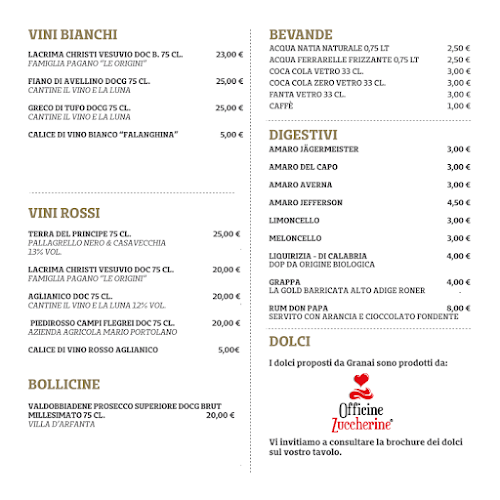 Pizzeria Granai - Ristorazione