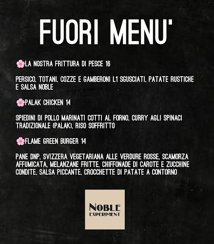 Opinii despre Noble Experiment în Pegognaga - Ristorazione