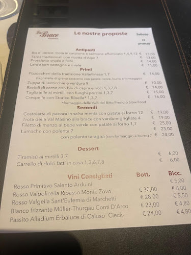 La Brace - Hotel Ristorante Bar Open Times