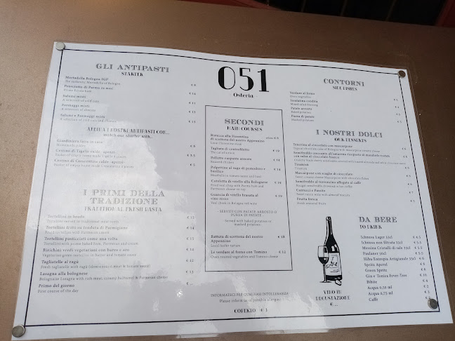 Opinii despre 051 Osteria Piazza Maggiore în Bologna - Ristorazione