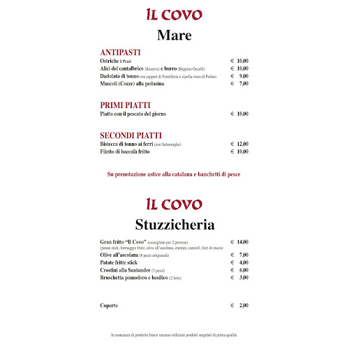 Opinii despre Trattoria Il Covo "cucina e pizza" în Pedaso - Ristorazione