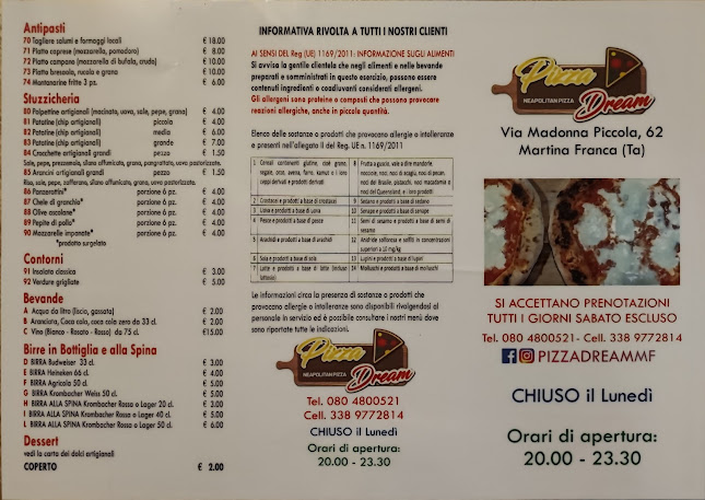 Opinii despre Pizza Dream în Martina Franca - Ristorazione