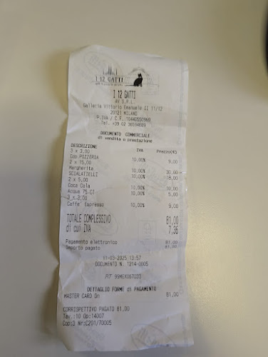 I 12 Gatti Pizzeria - Ristorazione