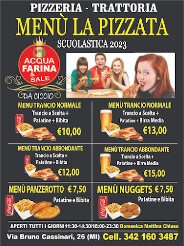 Opinii despre Pizzeria Acqua Farina e Sale în Milano - Ristorazione