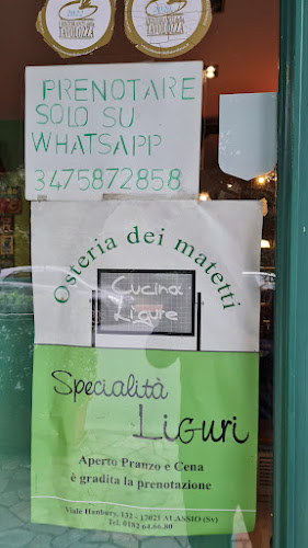 Opinii despre Osteria I Matetti în Alassio - Ristorazione