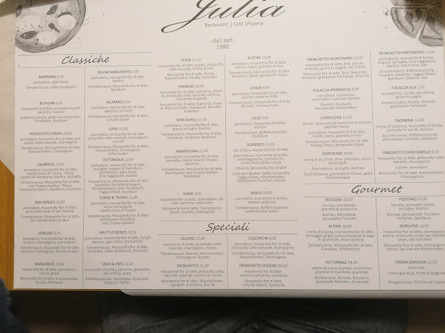 Restaurant Café Pizzeria Julia - Ristorazione