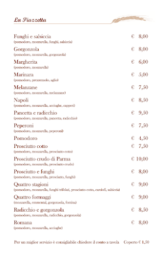 Ristorante Pizzeria La Piazzetta - Ristorazione