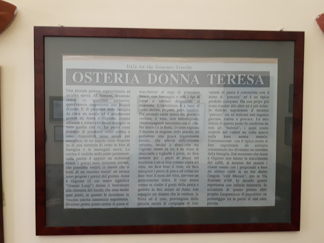 Comments and reviews of Osteria Donna Teresa